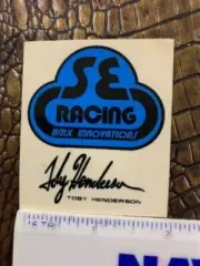 ! SE RACING VINTAGE OLD SCHOOL NOS STICKER NO REMAKES HERE TOBY HENDERSON FRAME