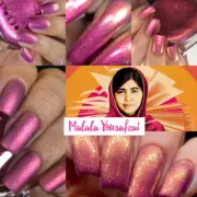 POP Polish Malala Yousafzai - Purple Pink Iridescent Shimmer Gold Shift Flakies