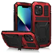 For iPhone 13 Pro Max Shockproof Waterproof Dust-proof Metal + Silicone Protective Case with Stand