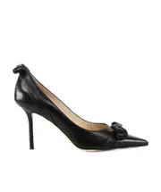 Black pointed high heels 38