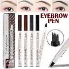 New Waterproof Eyebrow Microblading Ink Pen Pencil Tattoo 3D Fork Makeup AUS