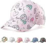 Initlove Girls Boys Baseball Cap Kids Adjustable Sun Hat Cartoon Toddler Cap for Ages 2-5Y