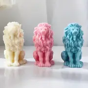 Lion Mold Lookout Silicone Resin Mold for Animal Candle Cake Clay Making Craft S