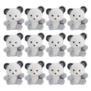 Factory Direct Craft Package of 24 Sitting Flocked Baby Panda Bears | Tiny