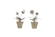 2x Willow & Silk Rustic 23cm/21.5cm Birds/Flowers Figurine/Ornaments/Home Decor