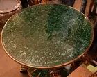 Green Malachite Round Coffee Table Top Random Console Bar Desk Garden Decors