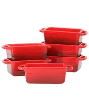 Crock-Pot Appleton 6pc 12oz Stoneware Mini Loaf Pan Baker Set