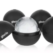 Round Ice Cube Molds – Whiskey Sphere Maker – Makes 2.5 Inch Ice Balls – 4 Pack
