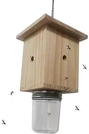 Bee Swarm Trap - Wasp Decoys Wear-Resistant Catching Tool - Outdoor Catcher Reusable Wood Bee Trap for Orchards Gardens Terraces Balconies