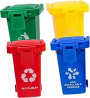 QUMIIRITY 4pcs Garbage Sorting Bins Educational Trash Container Toy for Boys and Girls Recycling Plaything for Toddlers Game