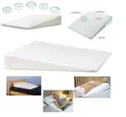 X-LARGE WEDGE PILLOW MEMORY FOAM TOP BACK SUPPORT ACID REFLEX RAISED BED PILLOW