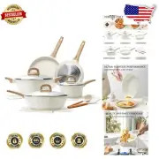 Healthy 14-Piece Granite Nonstick Cookware Set - Perfect for Induction Stoves