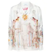 [Casablanca] Long Sleeve Cuban Collar Shirt
