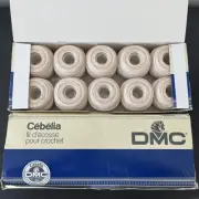 Vintage DMC Cebelia Crochet Cotton Thread Box of 10 Size 20 50g Naturel Ecru NOS
