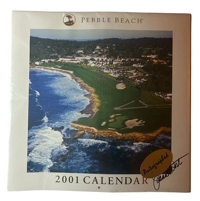 2001 Pebble Beach Golf Course Calendar Autographed Joann Dost Sealed