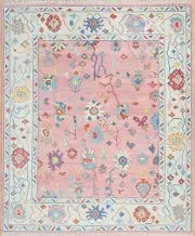 Hand-Knotted Wool Rug Traditional Persian Carpet Luxury Handmade Floor Decor Rug