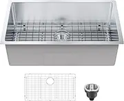 VEVOR Kitchen Sink, 76x46cm, 304 Stainless Steel Drop-in Sinks, Undermount Single Bowl Basin with Accessories(Pack of 3), Household Dishwasher Sinks for Workstation, RV, Prep Kitchen and Bar Sink