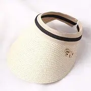 [N\C] New Women's Big Brim Hat Straw Hat Golf Sun Hat Summer Hat Parent-Child Summer Hat Empty Top Beach Hat