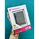 TRANSCEND創見1TB固態硬碟SSD輕薄可攜式外接式硬碟黑ESD270C