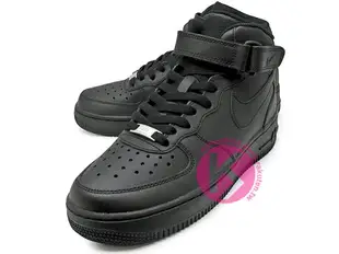 日本直送 2017 人氣商品 女孩專用 NIKE AIR FORCE 1 MID GS 大童鞋 女鞋 全黑 黑 中筒 搭配職人 指定款 基本款 (314195-004) !