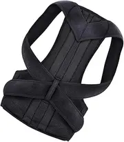 Professional Back Straightener Strap for Men Women Unisex Posture Corrector for Home Use Comfortable and Breathable Alleviate Back Black