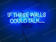 If These Walls Could Talk Blue Acrylic 14" Neon Light Sign Lamp Bedroom Gift