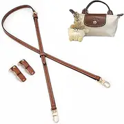 Gastinsave Purse Straps Replacement, Leather Handbag Crossbody Shoulder Strap Adjustable for Bag Women(Brown Gold Doll)
