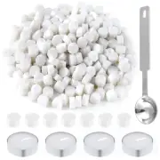 500 Pcs Sealing Wax Set White Wax Seal Beads Octagon Sealing Wax Beads with 4 Pc