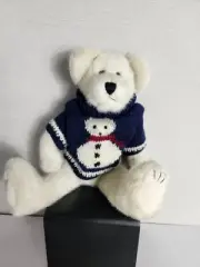 Vtg New Boyds Bears Sven B. Frostman 14” White Plush Snowman Sweater NWT