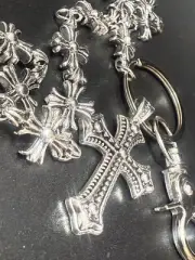 Unbranded Gothic-Style Wallet Chain Silver Cross Wallet Chain 45cm Lightweight