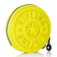 在飛比找博客來優惠-KIPLING圓形防水零錢包-螢光黃