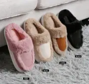 ComfyLuxe Faux Suede & Fuzzy Slippers