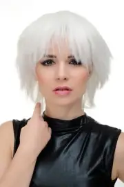 WIG ME UP Wig Cosplay Wig Ladies Men's White Short Voluminous YZF-7067-1001