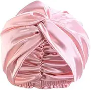 [Generic] Turbans for Women Satin Bonnet Silk Bonnet for Sleeping Turban Head Wraps for Women Adjustable Turban Headwrap