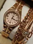 Rose Gold Watch, Women's, w/ Bracelet Set - Queen's Court, from Relic by Fossil