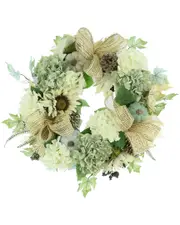 Creative Displays 27in Wreath Decorated With Assorted Hydrangea And Bows