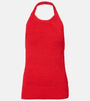[Proenza Schouler] Proenza Schouler Leona knitted halterneck top AU 14 red