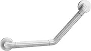 135° Bathroom Grab Bar, Shower Safety Handle Towel Bar Knurled Bathroom Balance Bar for Kitchen Bedroom Bathtub, Shower and Steps(White,45x45CM)