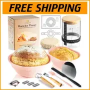 Elegant 14-Piece Sourdough Baking Kit - Includes Glass Jar & Silicone Tools