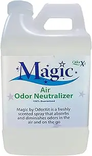 OdorXit Magic Air Odor Neutralizer, Versatile Strong Odor Eliminator Spray for Home, Natural Safe Odor Absorber for Dog and Pet, Cat Litter, Urine, Poo, Smoke, Closet & Other Odors, 64oz