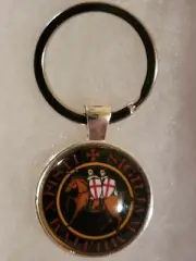 Templar Knights on Horse Key Ring