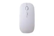 Dual Mode Bluetooth + 2.4Ghz Wireless Mouse Standalone for Tablets, Smartphones, PCs, White