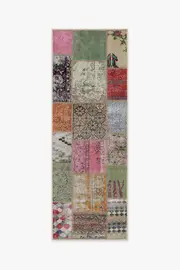 75' x 215' | Machine Washable Runner Rug | Kid & Pet Friendly | Indoor Rug | Patchwork Boho Rug | Ruggable