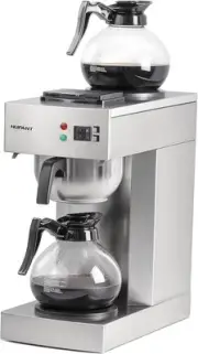 12-Cup Coffee Maker 1.8L Commercial Drip 2 Warmers, Stainless Steel
