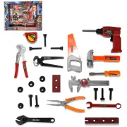 26 PCS Kids Toddlers Tool Set Pretend Play Construction Toy Gift With Drill Saw