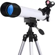Beginners 50mm Astronomical Telescope, Children's Refractor OutsideMonocular Adults Space Multi-Coated Spotting Scope with Eyepiec