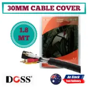 30MM CABLE COVER DOSS - 1.83MT SHORT BINDING WRAP - BLACK DOSS
