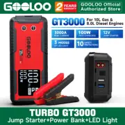 GOOLOO GT3000 Car Jump Starter Portabl Power Bank Booster 3000A Battery Charger