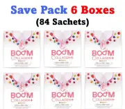 6 X BOOM Collagen Tri-Di Peptide Multi-Vitamin Anti-Aging Healthy Skin 84Sachets