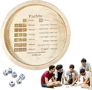 Dice Tray for Rolling - Round Wooden Dice Holder, Tabletop Game Accessory, Board Game Tray | Smooth Rolling Enhances Play, Sturdy Design Ideal Family Nights, Camping, Gatherings